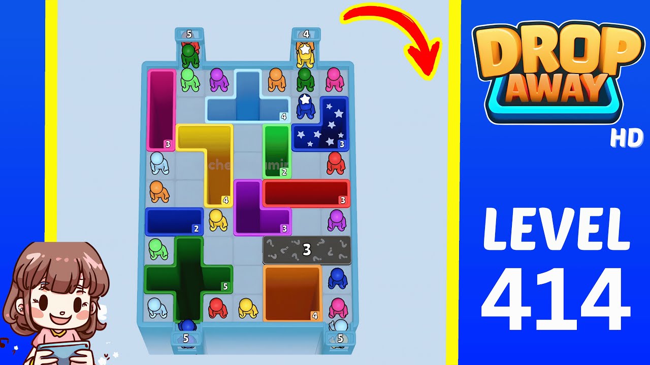 Drop Away Level 414 Solution Walkthrough