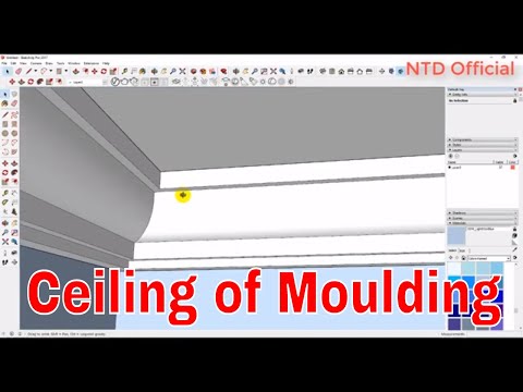 NTD | How to create Ceiling of Moulding by Follow Me command | SketchUp tutorial