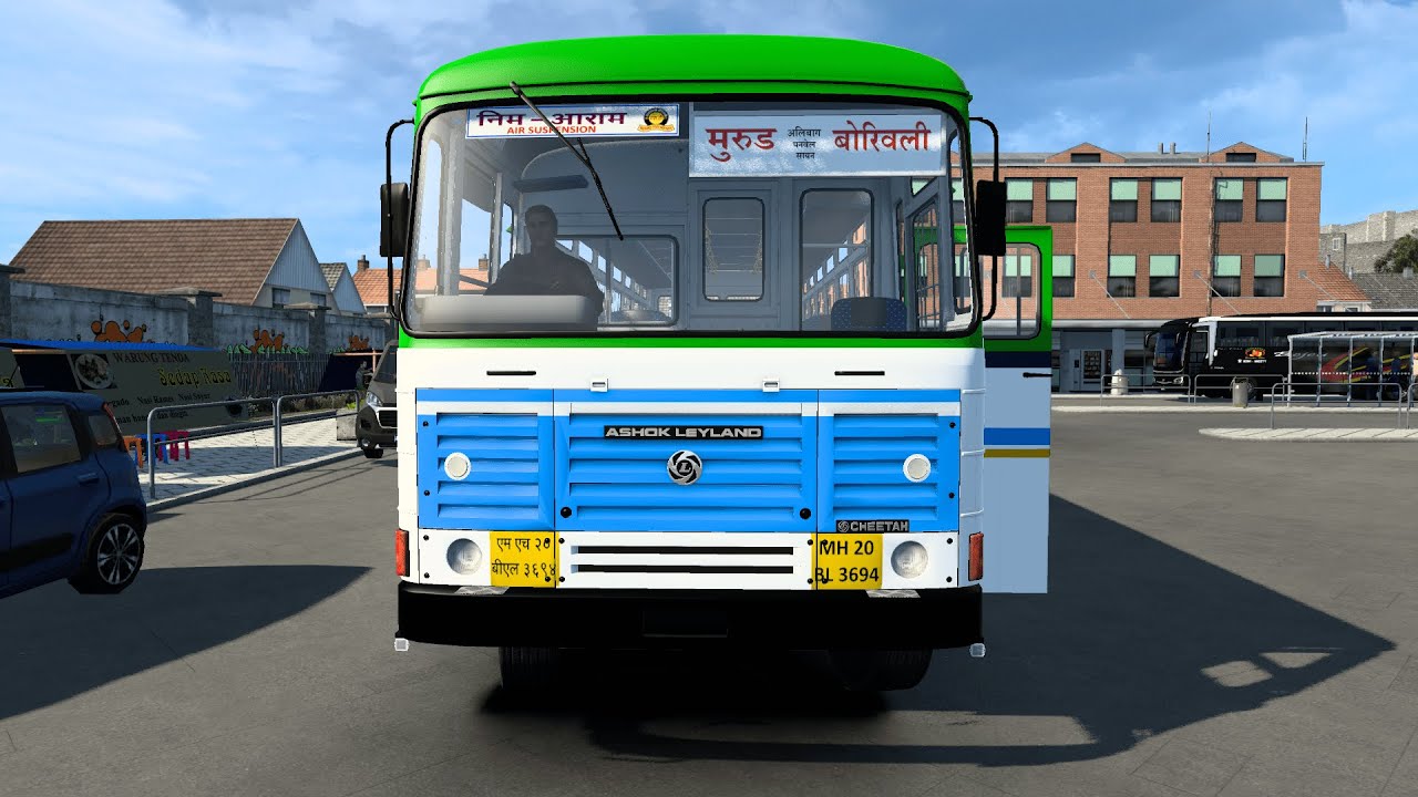 MSRTC HIRKANI on Murud To Borivali route In Euro Truck Simulator 2