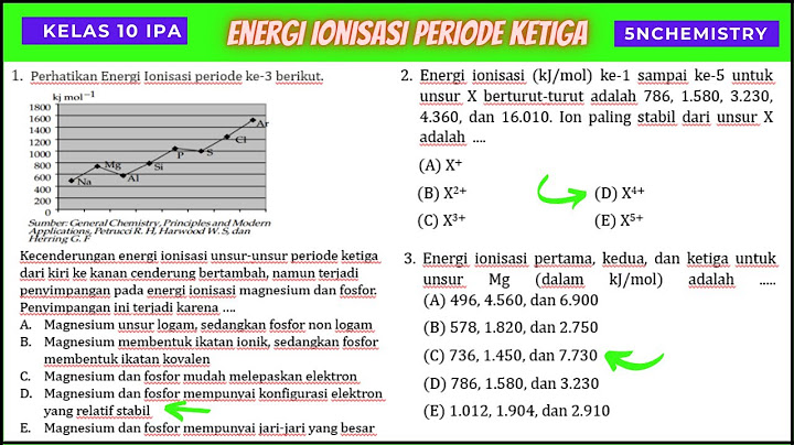 Unsur-unsur periode ketiga dari na ke cl memiliki sifat-sifat yang berubah secara periodik kecuali