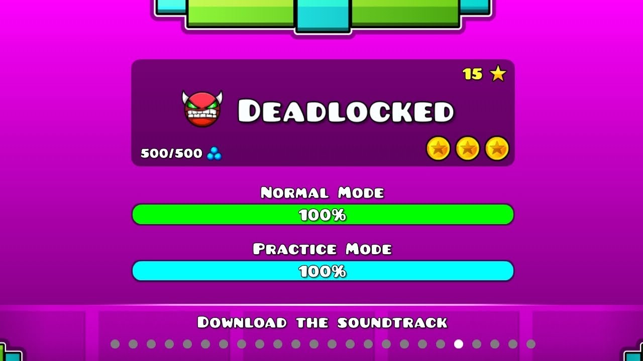 Geometry Dash Level 20: Deadlocked [Easy Demon] (All Coins) - YouTube