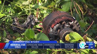 Memorial set up for child killed in car accident
