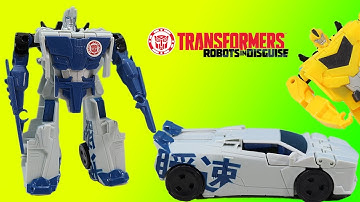 Transformers Robots In Disguise Sideswipe Blizzard Strike with Optimus Prime, Bumblebee & Ratchet!