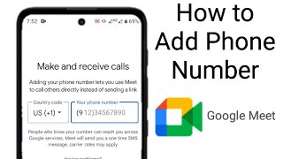 how to add phone number in google meet
