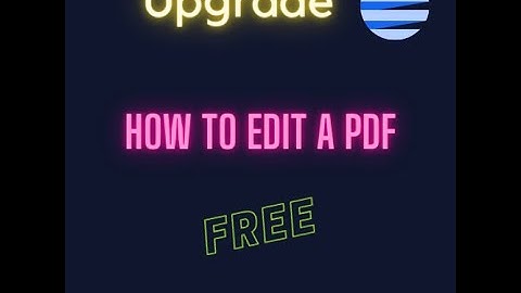 How to Edit PDF Free