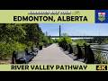 🚴 River Valley Pathway, Edmonton, Alberta 🌉 4K Bike Ride