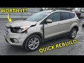 Rebuilding a wrecked ford escape quickly from copart