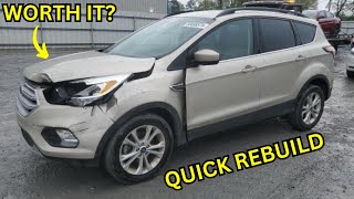 REBUILDING A WRECKED FORD ESCAPE QUICKLY FROM COPART