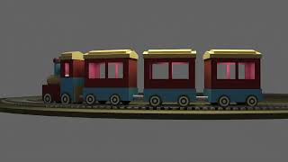 Stylized Toy Train | 3D Model | 3ds max