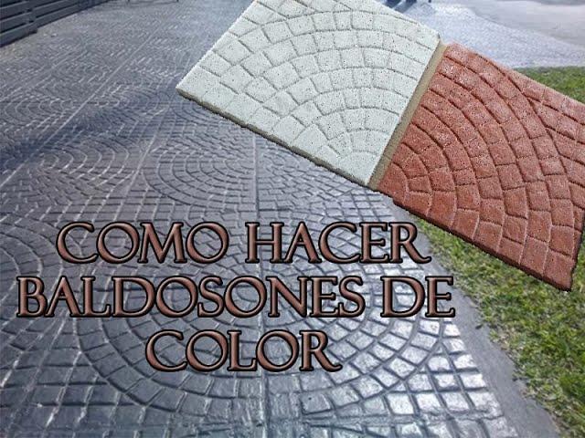 COMO HACER BALDOSAS DE CEMENTO CON COLOR EN CASA / HOW TO MAKE COLORED  CEMENT TILES AT HOME 