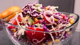 The tastiest and crunchiest cabbage salad in 5 minutes! How to lose 2 kg in a week!