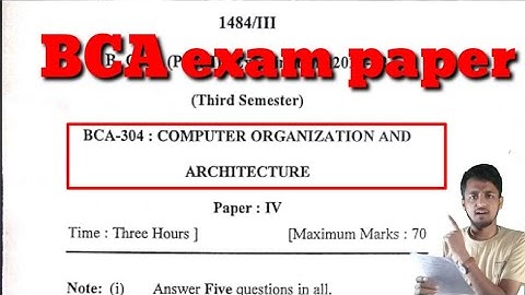DDU BCA COA exam paper 2022 ||Computer Organisation and Architecture exam paper||BCA previous paper