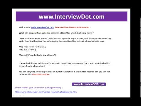 What will happen if we put a key object in a HashMap which is already there job portal