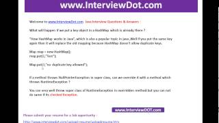 What will happen if we put a key object in a HashMap which is already there job portal