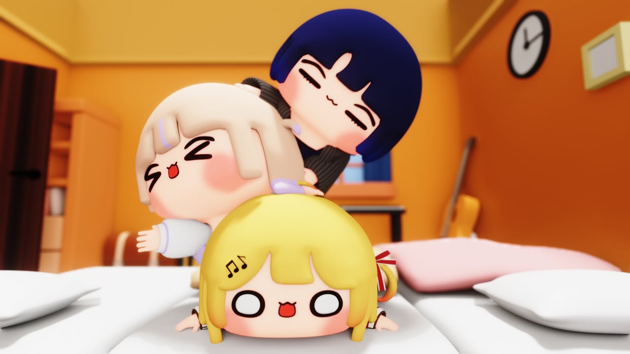 音乃瀬奏を重しで押し潰そうとする轟はじめと火威青【切り抜き/ホロライブ】