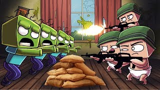 Minecraft | Who's Your Daddy Family - ZOMBIE BASE DEFENSE!