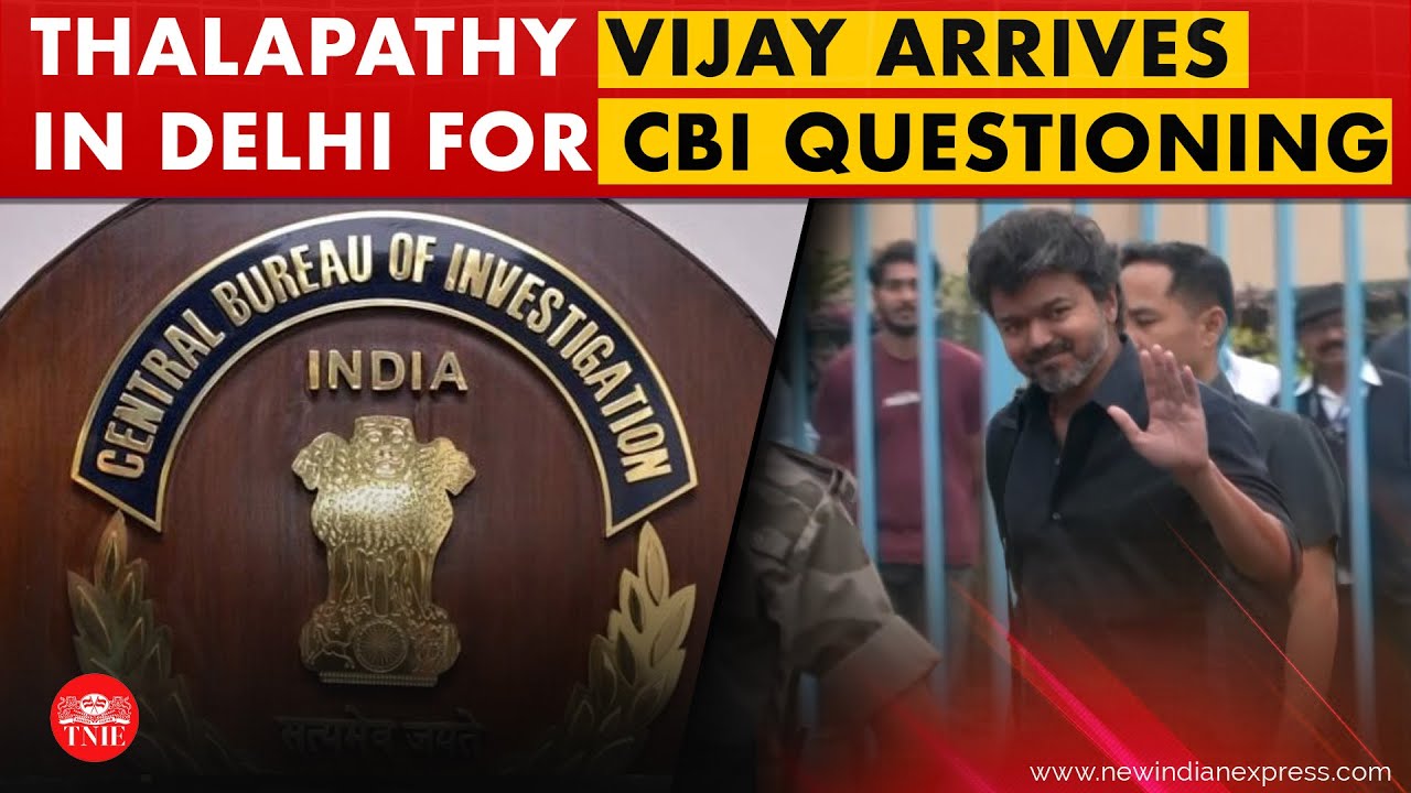 Давка в Каруре: глава TVK Виджай явился в Центральное бюро расследований в Дели для допроса.