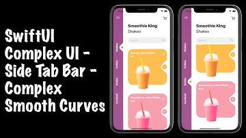 SwiftUI Complex UI - Food App UI - Side Tab Bar - Complex Smooth Curves - SwiftUI 2.0 Tutorials