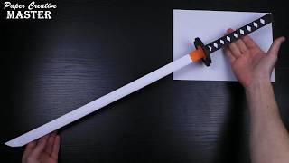 How to make a katana out of paper. Ninja Weapons