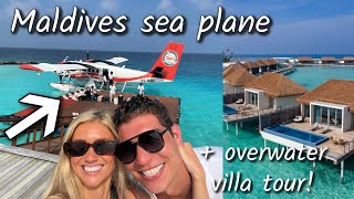 MALDIVES SEAPLANE & OVERWATER VILLA TOUR!! // Maldives Honeymoon 2023