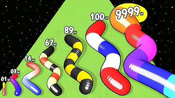 Gummy Worm Go 3D - Level Up Worms Max Level Gameplay