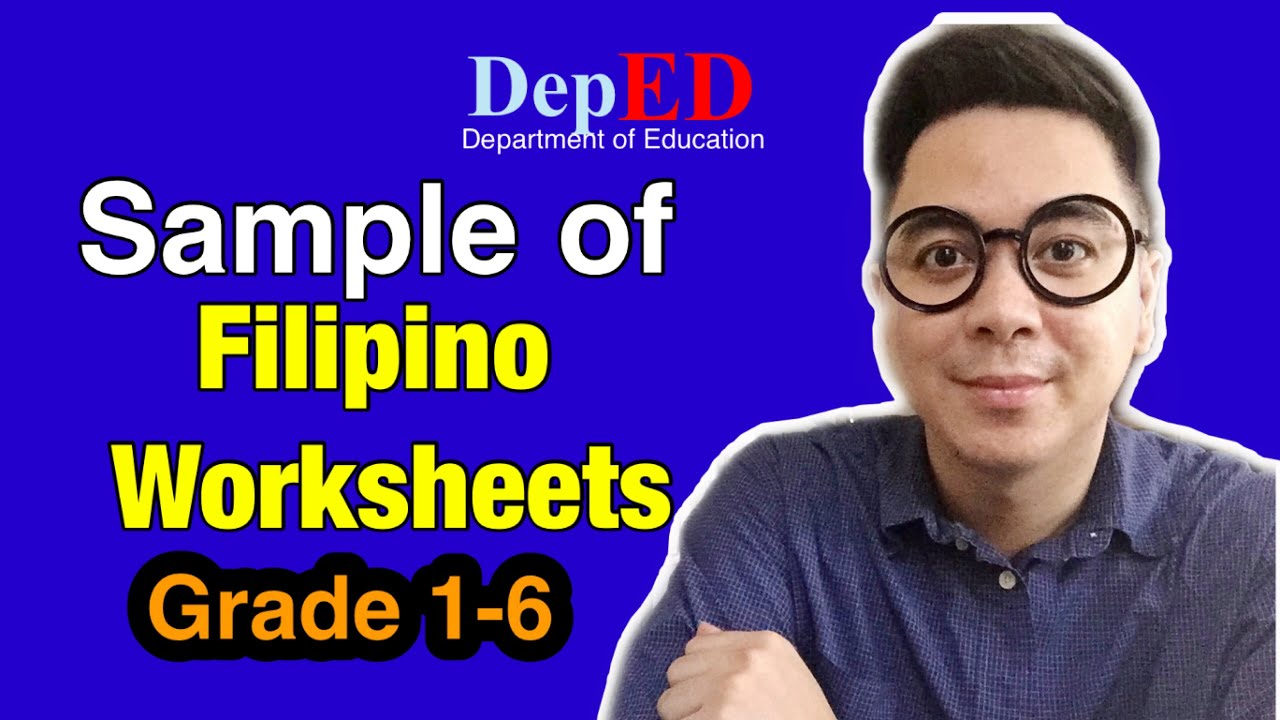 filipino worksheets sample youtube