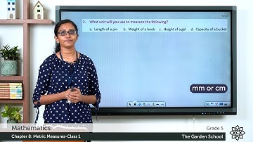 Grade 5 Mathematics Chapter 8 Class 1 Metric Measures Lets Recall
