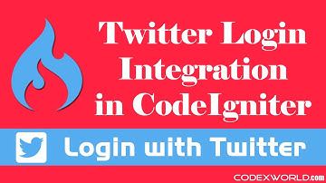 Login with Twitter in CodeIgniter