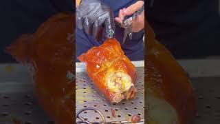 Freshly baked Cantonese crispy roasted chicken#food #meatmarket #streetfood #bbqmeat #quarterchicken