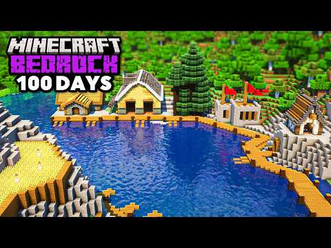I Survived Hardcore BEDROCK Minecraft for 100 Days!
