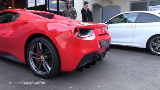 The new ferrari 488 gtb spider with straight pipes doing some loud
revs