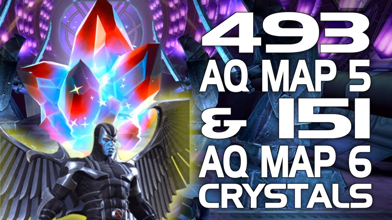 493 AQ Map 5 & 151 AQ Map 6 Crystals (Mutant T4CC Hunting for R4 AA) | Marvel Contest of Champions