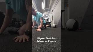 Pigeon and Advanced Pigeon Stretch Demonstration #fitness #gym #workout