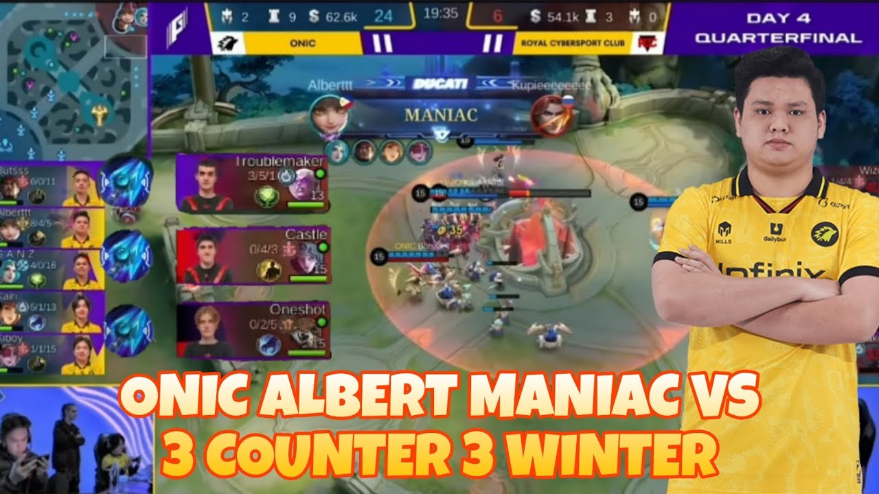 ONIC ALBERT WANWAN VS 3 COUNTER 3 WINTER - GAMES OF FUTURE 2024 QUARTER FINAL MATCH 1