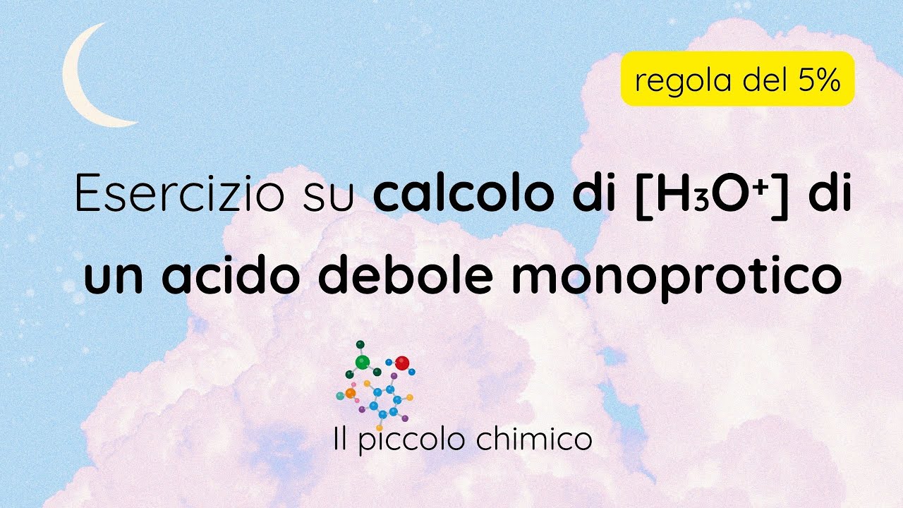 Calcolo di [H3O⁺] di un acido debole monoprotico (acido acetico) - Esercizi di Chimica Analitica 🧪