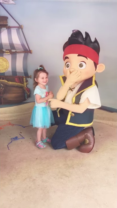 Meeting Jake from Jake and the never land pirates at Hollywood studios in Disney world!