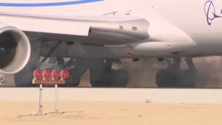 Boeing 747 8 performs ultimate rejected takeoff 17