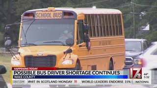 Possible Wake County bus driver shortage continues