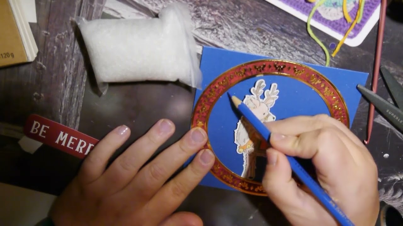 Adventskalender Türchen 13 und Weihnachtskarte mit Füllwatte