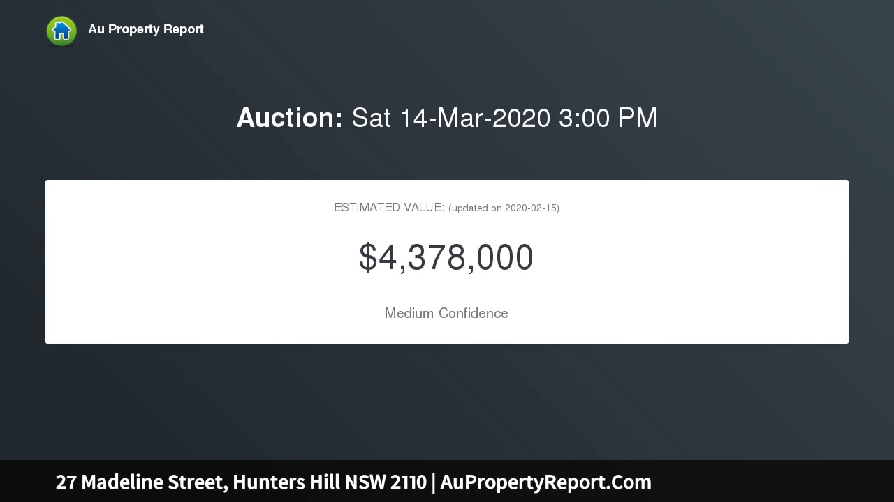 27 Madeline Street, Hunters Hill NSW 2110 | AuPropertyReport.Com
