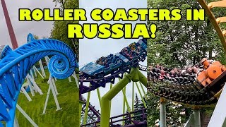 Riding Roller Coasters in Russia! Wonder Island Amusement Park! 4K Front Seat POV Диво Остров