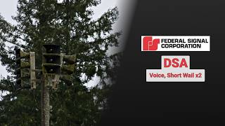 Federal Signal DSA Flood Siren Test - Voice, Wail x2 - Salkum, WA