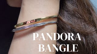 Pandora Signature I-D Pavé Bangle & Pandora Signature I-D Open Bangle #unboxing  #pandora