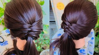 Simple Daily wear Ponytail hairstyle//సింపుల్ డైలీ వేర్ పోర్టల్ హెయిర్ స్టైల్