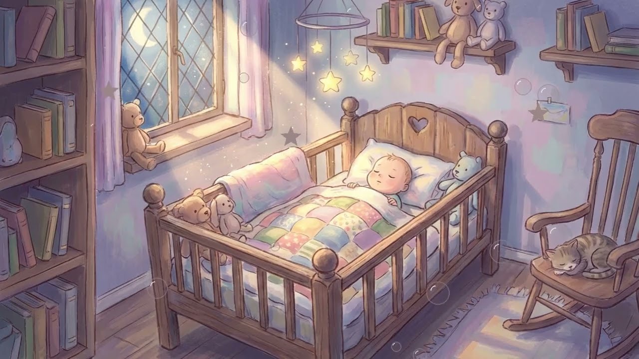 Curated Calm 3+ HR Piano Lullaby Collection with Gentle Rain for Sleep