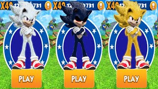 Dash with Hyper Sonic vs Super Sonic vs Dark Sonic - Run Gameplay screenshot 5