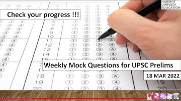 19th March 2022 - Weekly Mock Questions for UPSC Prelims Exam