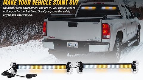 XRIDONSEN Emergency Strobe Traffic Advisor Light Bar Warning Hazard Safety for Construction Trucks