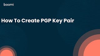 How to create PGP key pair