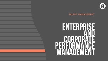 Enterprise and Corporate Performance Management